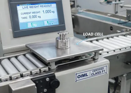 Precision balance and checkweigher station